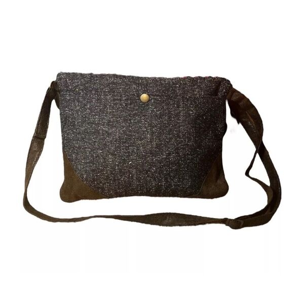 Cheri Demeter Handmade Messenger Bag Purse Folding Full Zip Adjustable - Picture 3 of 7